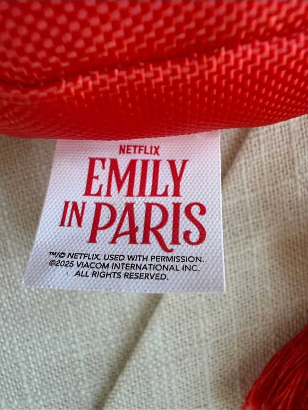 Netflix Emily In Paris Red Fashion Sunglasses Pet Plush Dog Toy